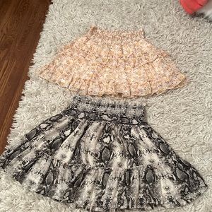 Camo skirt and floral patterned skirt!